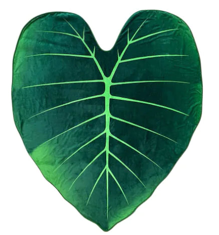 Leaf-Shaped Flannel Blanket